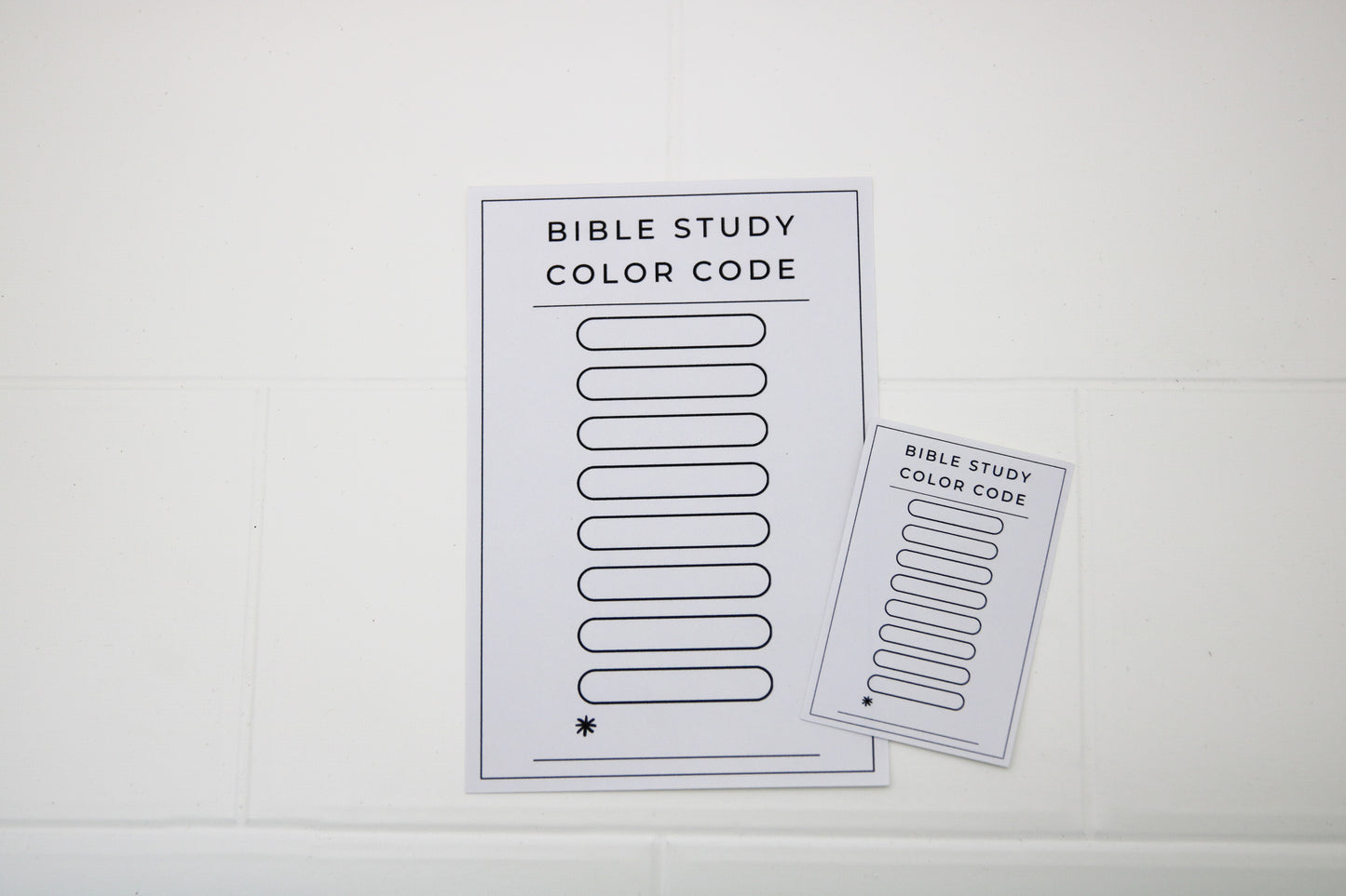 Bible Study Color Code Sticker
