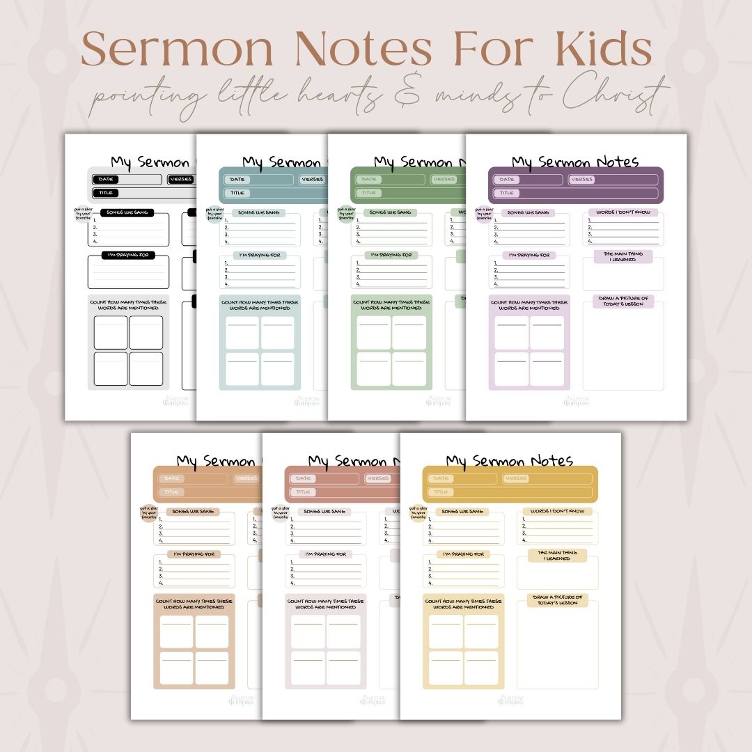 Sermon Notes for Kids (Digital Print)