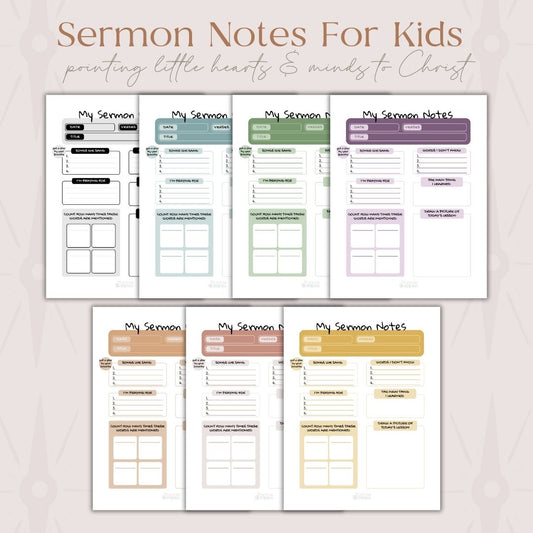 Sermon Notes for Kids (Digital Print)