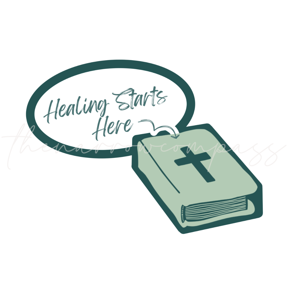 Healing Starts Here Sticker