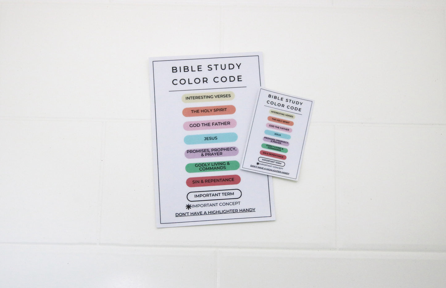 Bible Study Color Code Sticker – The Narrow Compass