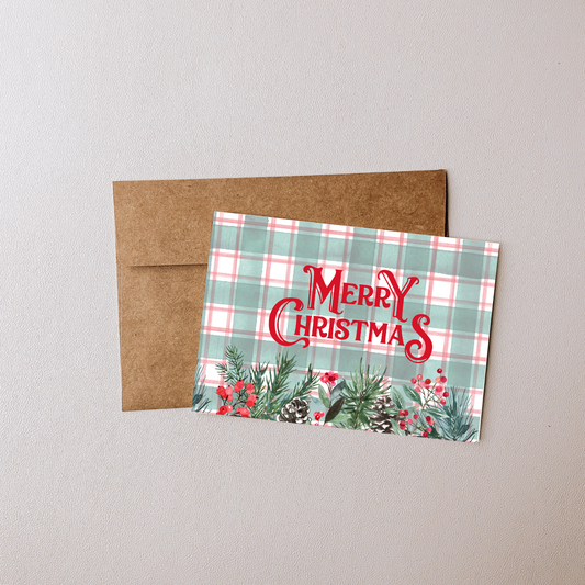 Plaid Christmas Card